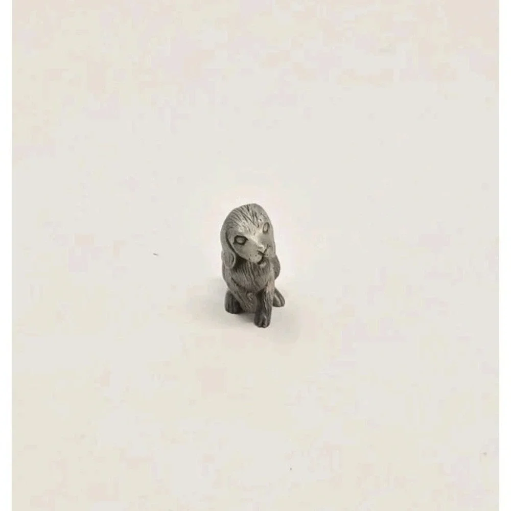 Vintage WWA pewter dog puppy figurine animal collectible miniature